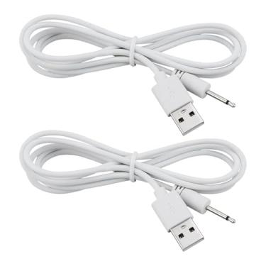 Imagem de ECSiNG 2 cabos USB para carregador DC macho de 2,5 mm compatível com Derma Pen Dr Pen M8 A1 A6 N2 X5 A6