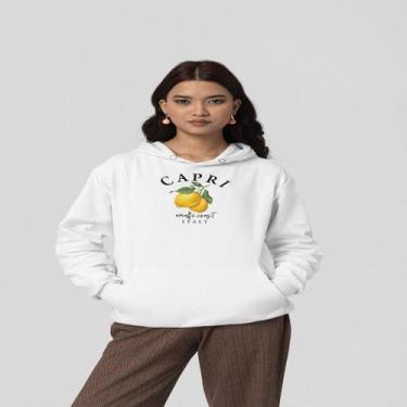 Imagem de Blusas Moletom Limon Italy Blogueira com Capuz  Unissex - ELSA NAVES, 