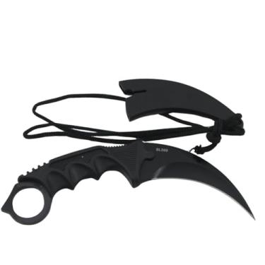 Imagem de CANIVETE TATICO, SOBREVIVENCIA E CAMPING EM AÇO PINTURA PRETO EPOXI