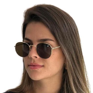 Imagem de Óculos De Sol Redondo Round Finoti Masculino Feminino UV400, Verde g15