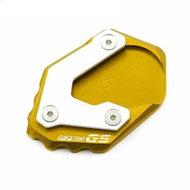 Imagem de Acc-Creativity Suporte de pé de motocicleta com ampliador lateral para placa de extensão compatível com BMW F750GS F850GS 2017-2019 (ouro F750GS)