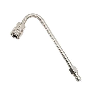 Imagem de Bothyi Conector de haste de calha para lavadora de alta pressão, ferramenta de limpeza, extensão, haste de limpeza para irrigação de pátio, quintal, janela, 160mm U Shaped
