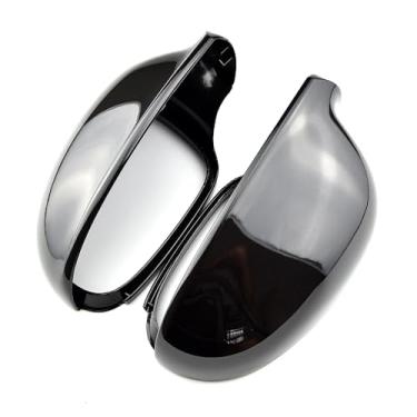 Imagem de Yoegerery Capa de espelho lateral retrovisor de carro tampa de asa acabamento de porta exterior compatível com VW Golf 5 MK5 GTI Jetta 5 Passat B6 B5.5-preto brilhante