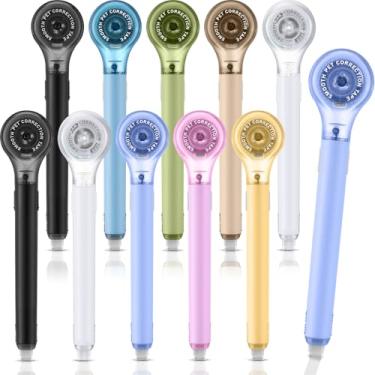 Imagem de Gersoniel Pacote com 10 canetas corretivas, fita de tinta corretiva, proteção push-pull, aplicador fácil de usar para material de escritório escolar, 0,5 x 236 polegadas (cor multicolorida)
