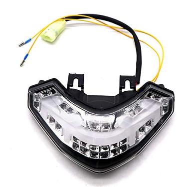 Imagem de Acc-Creativity Luz traseira de motocicleta luz de parada de freio de corrida integrada lâmpada de seta para DUCATI Multistrada 1200 (transparente)