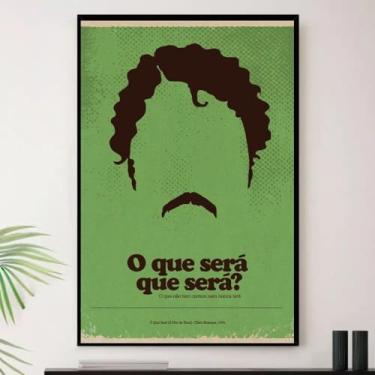 Imagem de Genérico, Quadro Chico Buarque Musica Brasileira Decorativo A4 23x33cm
