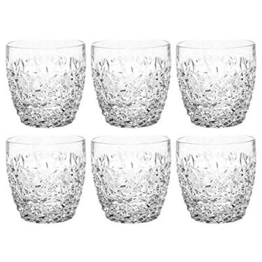 Imagem de Copo de vidro duplo à moda antiga - Conjunto de 6 copos - Copos DOF totalmente projetados - Para uísque - Bourbon - Água - Bebidas - Copos de bebida - 350 ml - Cristal - Feito na Europa