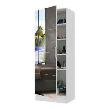 Imagem de Sapateira 1 Porta Com Espelho Jade Plus Multimóveis V6007 Branca Branco