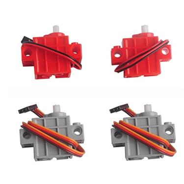 Imagem de Sparkleiot Programmable Geekservo Compatible with Standard Building Blocks for Arduino Microbit Raspberry Pi Support Kittenblock makecode（2pcs Motor+2pcs servo）