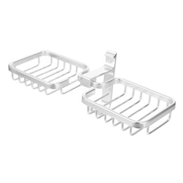 Imagem de Luxshiny Suporte de Sabão de Alumínio Parede Saboneteira Cozinha Design sem Perfuração Acabamento