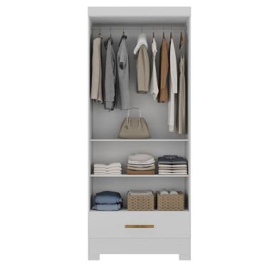 Imagem de Guarda Roupa Roupeiro Multiuso Smart Versatile 1 Gaveta Sem Portas Branco - Rodial Móveis