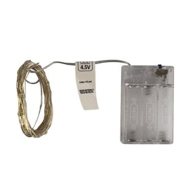 Imagem de Cordão de Luzes LED Decorativo, 10 Metros, 100 LEDs Coloridos, Fio Transparente, 6W