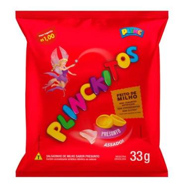 Imagem de Salgadinho de Milho Plinckitos Sabor Presunto Conchinha 33g