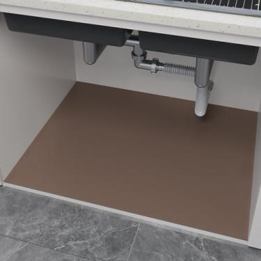 Imagem de BANEBOR Tapete Para Pia De Armário, À Prova D'Água, Corte Sob Medida, 50,8 Cm X 40,6 Cm, Absorvente Cozinha, Lavanderia, Banheiro (Marrom, Cm)