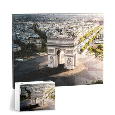 Imagem de PieceRelax Quebra-Cabeças De Arte Em Tela Para Adultos - Fotografia Aérea Henry Do Arco Triunfo, Paris, Presente Exclusivo E Decoração Casa Com Quebra-Cabeça Plástico Sala Estar Quarto [Hn1309]