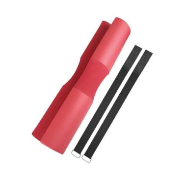 Imagem de menolana Almofada para Barra, Almofada para Agachamento, Ergonômica, Antiderrapante, Proteção para O Pescoço, para Academia em Casa, Levantamento de Peso, Almo, Vermelho
