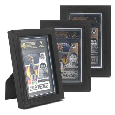 Imagem de FramePro Moldura Para Exibição De Cartas Com Classificação Psa, Suporte Parede Troca Beisebol, Adequado Apenas Cartas, Basquete, Futebol, Hóquei, Pokémon, Mtg, Yu-Gi-Oh, 1/3 Peças
