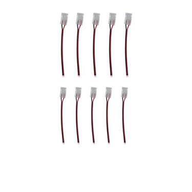 Imagem de KIT Emenda conector fita led 10mm 240 LEDS - LEDCOM, com fio 10 unidad