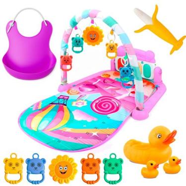 Imagem de Tapete Infantil Sensorial Ginásio Atividades Com Acessórios E Patinhos