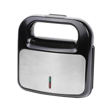 Imagem de Sanduicheira Grill Antiaderente, 750W, Aço Inoxidável, 23cm x 23cm, Preta e Prata