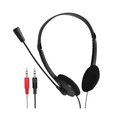 Imagem de Fone de Ouvido Headset com Microfone Multimídia - Conexão P2, Haste Ajustável e Controle de Volume para Desktop