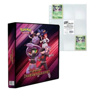 Imagem de Álbum Pasta Fichário Pokemon Escarlate e Violeta Rivais Predestinados com 10 Folhas Plásticas Cards