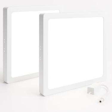 Imagem de Kit 2 Painel Plafon Sobrepor Quadrado 36W 40x40 6500K - Branco Frio