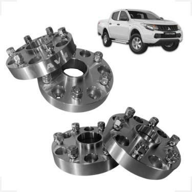 Imagem de Kit 2 Pares Alargador/Espaçador Roda  L200 Triton 2006/... - Borfix