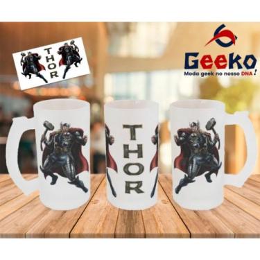 Imagem de Caneca de Chopp Thor Geeko, Jateada, 475ml