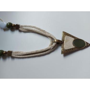 Imagem de Colar Maxi Rústico - Bijuteria Fina, Branco off