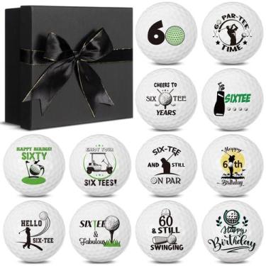 Imagem de Conjunto de presentes de feliz aniversário de 60 anos da Golf Ball See