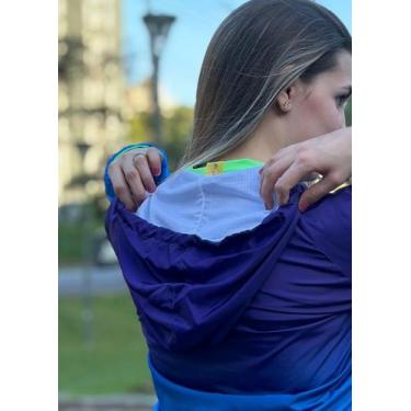 Imagem de Jaqueta Corta Vento Feminina - Degrade Roxo 08 - Preta Zilli, M