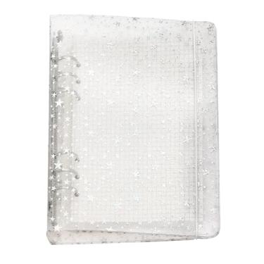 Imagem de Pasta de arquivo A6/ A5 com 6 furos coloridos PP com anel redondo para fichário para protetores de folhas soltas (mini conjunto A5, estrela)