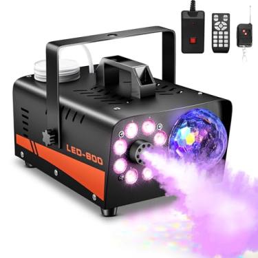 Imagem de Dashsafe Máquina De Fumaça, Neblina Com Luzes Discoteca, 600 W E 3000 Cfm, 13 Efeitos Led Coloridas, Controle Remoto Sem Fio, Adequada Para Ambientes Internos, Casamentos, Festas, Halloween, Palco D