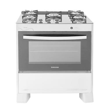 Imagem de Fogão De Piso Suggar 5 Bocas Neo Glass Prata – Bivolt