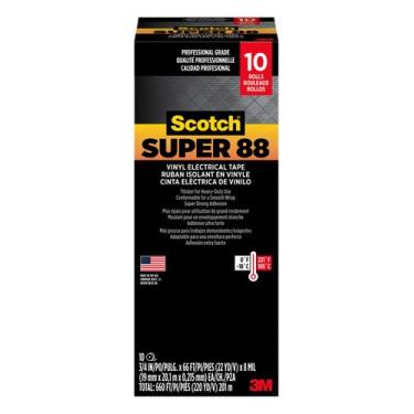 Imagem de Fita isolante 3M Scotch Super 88 Vinil -18 a 105C preta