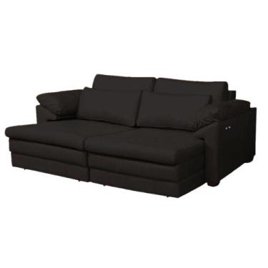 Imagem de Sofá Decorativo Sala de Estar Marselha Retrátil Elétrico 4 Lugares 250