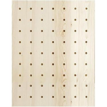 Imagem de Pegboard Placa De Buraco De Madeira Maciça Prateleira De Armazenamento De Parede Ferramenta De Suspensão De Parede Placa De Buraco Placa De Peg, Wood Colour, 60x60cm