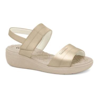 Imagem de Sandália Anabela Feminina Comfortflex tiras autocolantes Praticidade C