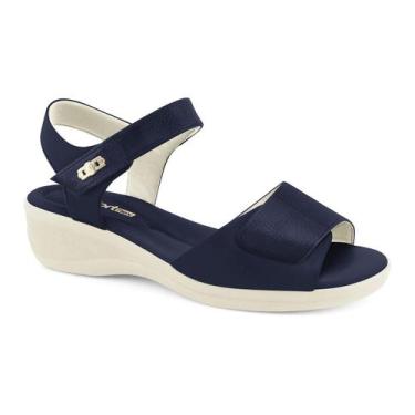 Imagem de Sandália Comfortflex Feminina Confortável tiras autocolantes Conforto,