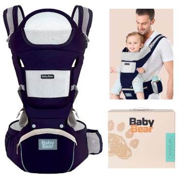 Imagem de Bolsa Canguru Bebê Carregador de Colo Seguro Apoio Ergonômico 12 em 1 