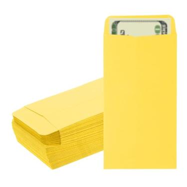Imagem de PATIKIL Envelope para dinheiro, pacote com 100 envelopes de dinheiro de 16,5 cm x 8,9 cm, sacos para dinheiro, carta de desafio de economia de orçamento, para moedas de presente, cheques, bilhetes