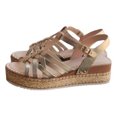 Imagem de Sandália Anabela Bottero 364203 (Roma Dourado, BR, Adulto, Numérico, 36)