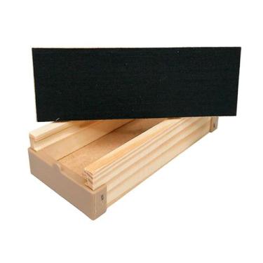 Imagem de Apagador De Lousa Madeira Profissional Com Porta Giz - Stalo