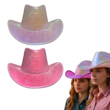 Imagem de Chapéu Boiadeira Nacarado Brilhante Country Rodeio - Extra Festas, Per