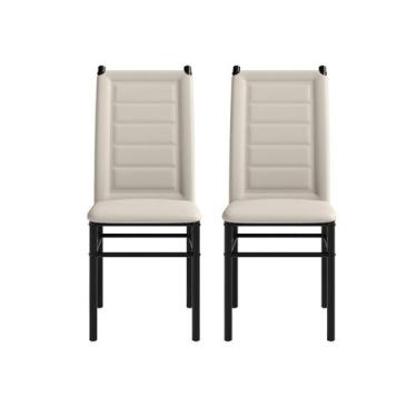 Imagem de Conjunto 2 Cadeiras 41cm X 96,5cm Tokio Preto/Off White - Art Panta