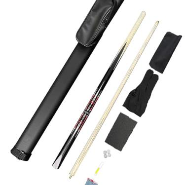 Imagem de CQBXRD 1/2 Bastão de taco de sinuca de madeira cinza branca – bastões de taco de bilhar de 147 cm para adultos, ponta de 10 mm, bastões de sinuca premium para homens, bastões de taco para mesa de