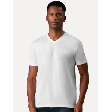 Imagem de Camiseta Calvin Klein Jeans Masculina Gola V Essentials Logo Lateral B