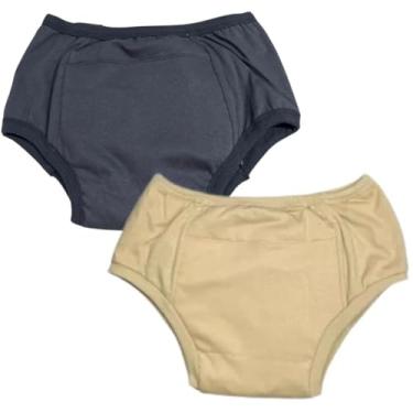 Imagem de Kit Roupa Intima Treinamento Cueca Calcinha Desfralde Incontinencia Urinária Segura Escapes Xixi Criança Grande Juvenil Absorvente Incontinência Urinária Chumbo/Caqui (14)