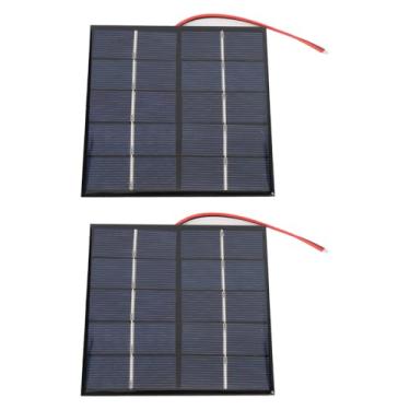 Imagem de Yunir 1,2W Painel Solar de 5V, Carregador Solar de Polissilício de Alta Eficiência Portátil Com Fio Eletrônico, para Câmera de Comprimido por Telefone Fonte de Alimentação DIY Externo